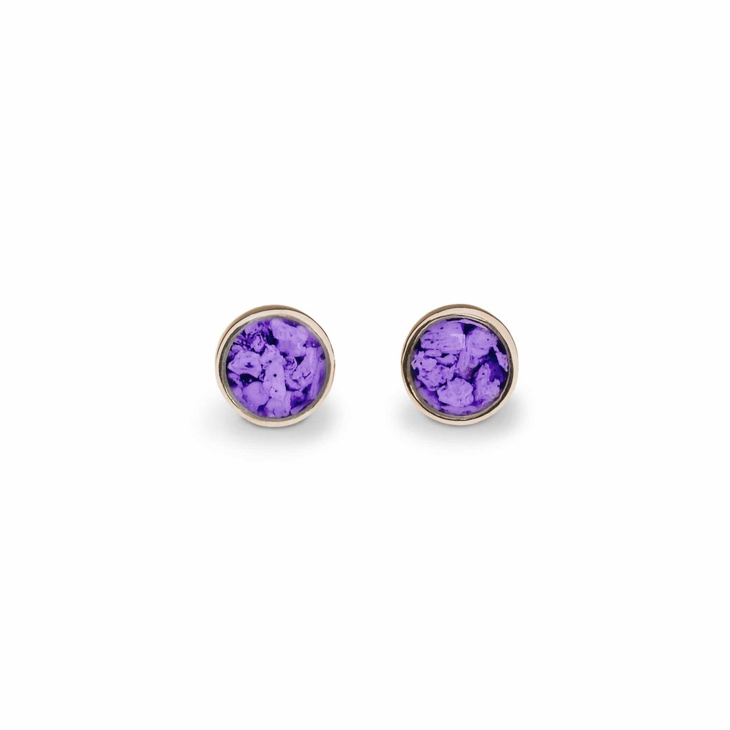 EverWith Ladies Classic Round Memorial Ashes Earrings