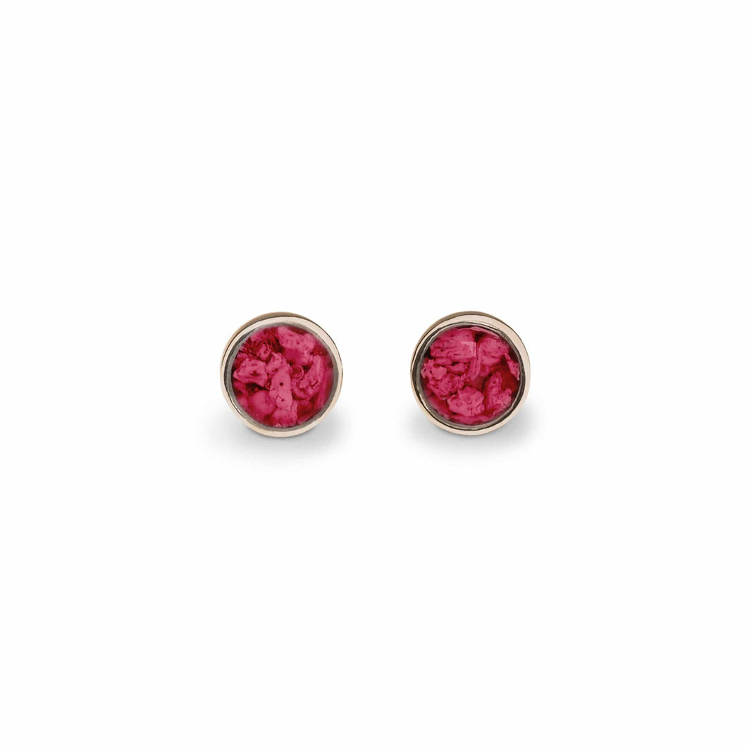 EverWith Ladies Classic Round Memorial Ashes Earrings