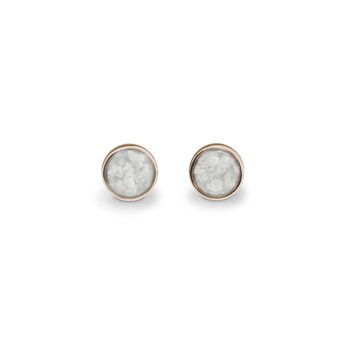 EverWith Ladies Classic Round Memorial Ashes Earrings