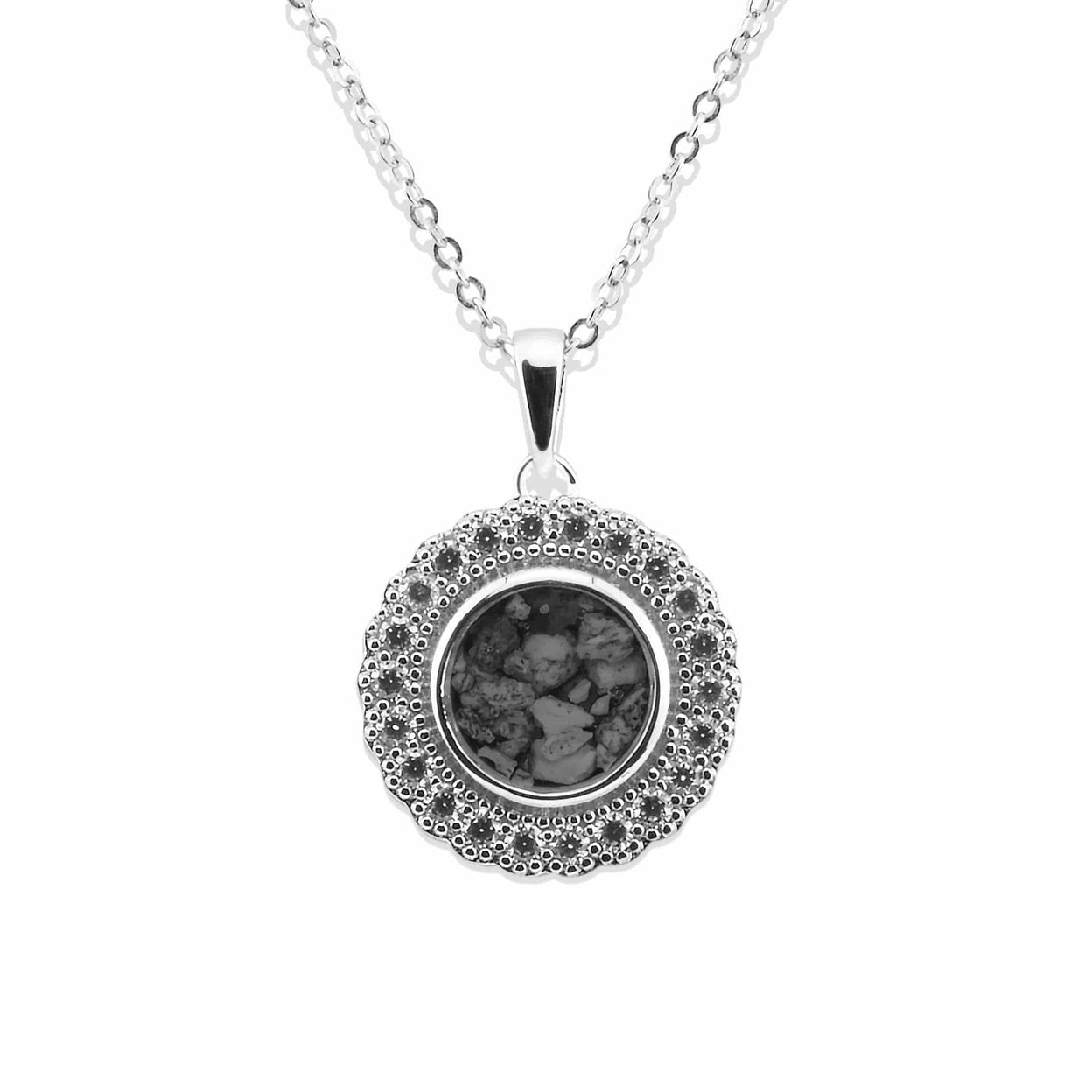 Load image into Gallery viewer, EverWith Ladies Petals Memorial Ashes Pendant with Fine Crystals