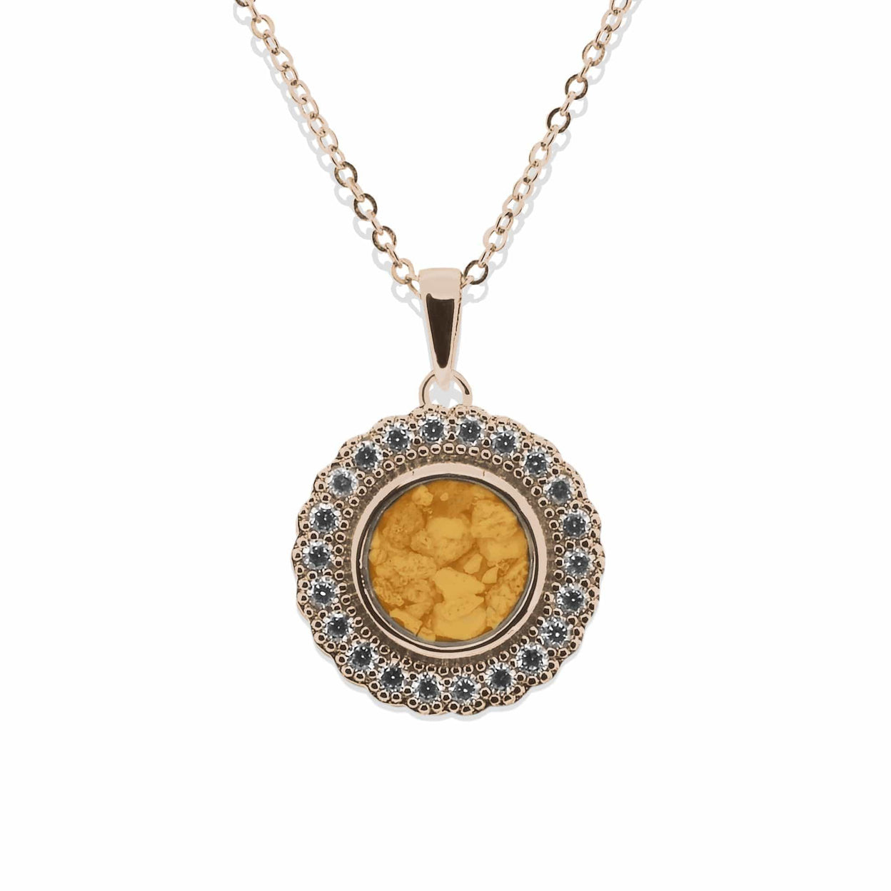 Load image into Gallery viewer, EverWith Ladies Petals Memorial Ashes Pendant with Fine Crystals