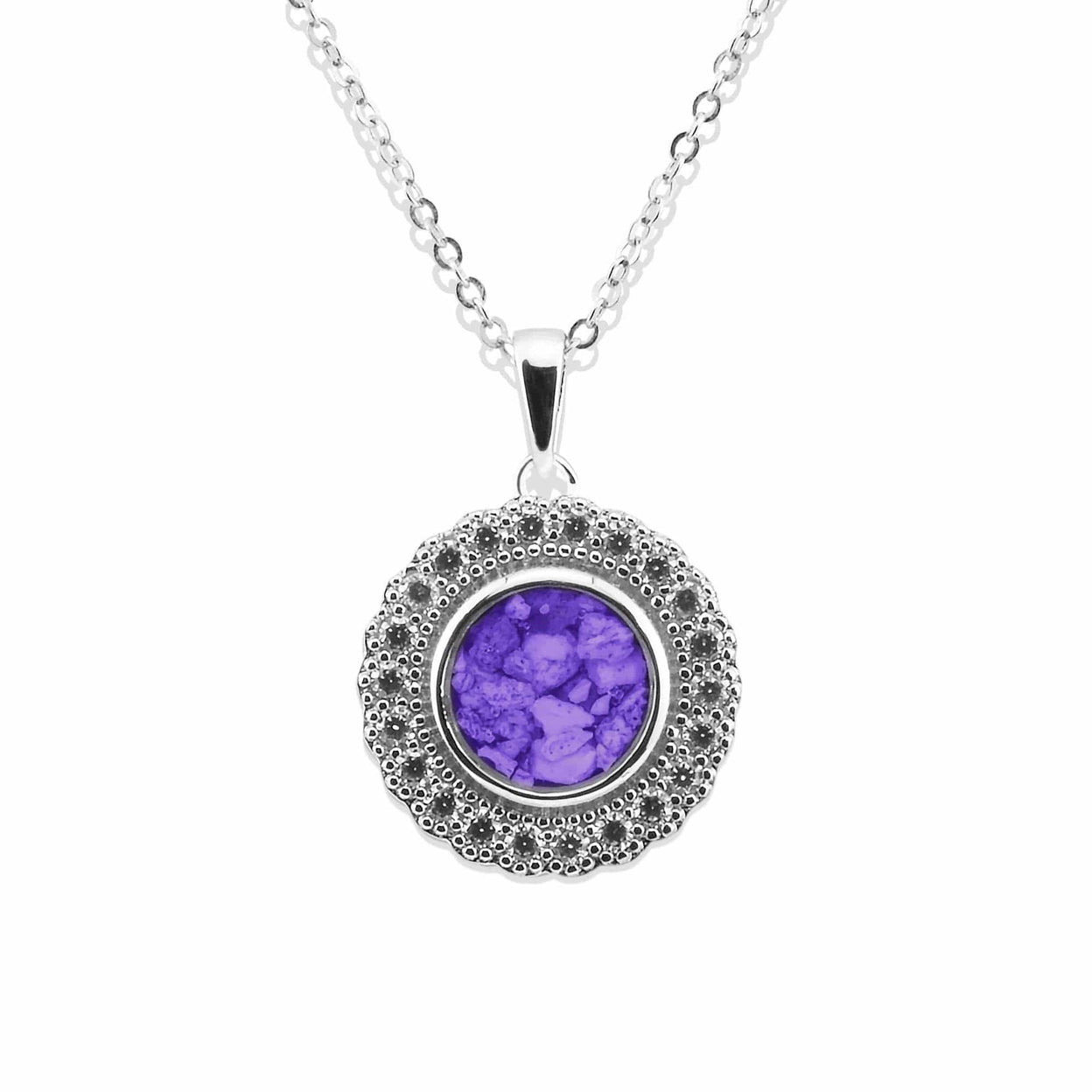 Load image into Gallery viewer, EverWith Ladies Petals Memorial Ashes Pendant with Fine Crystals