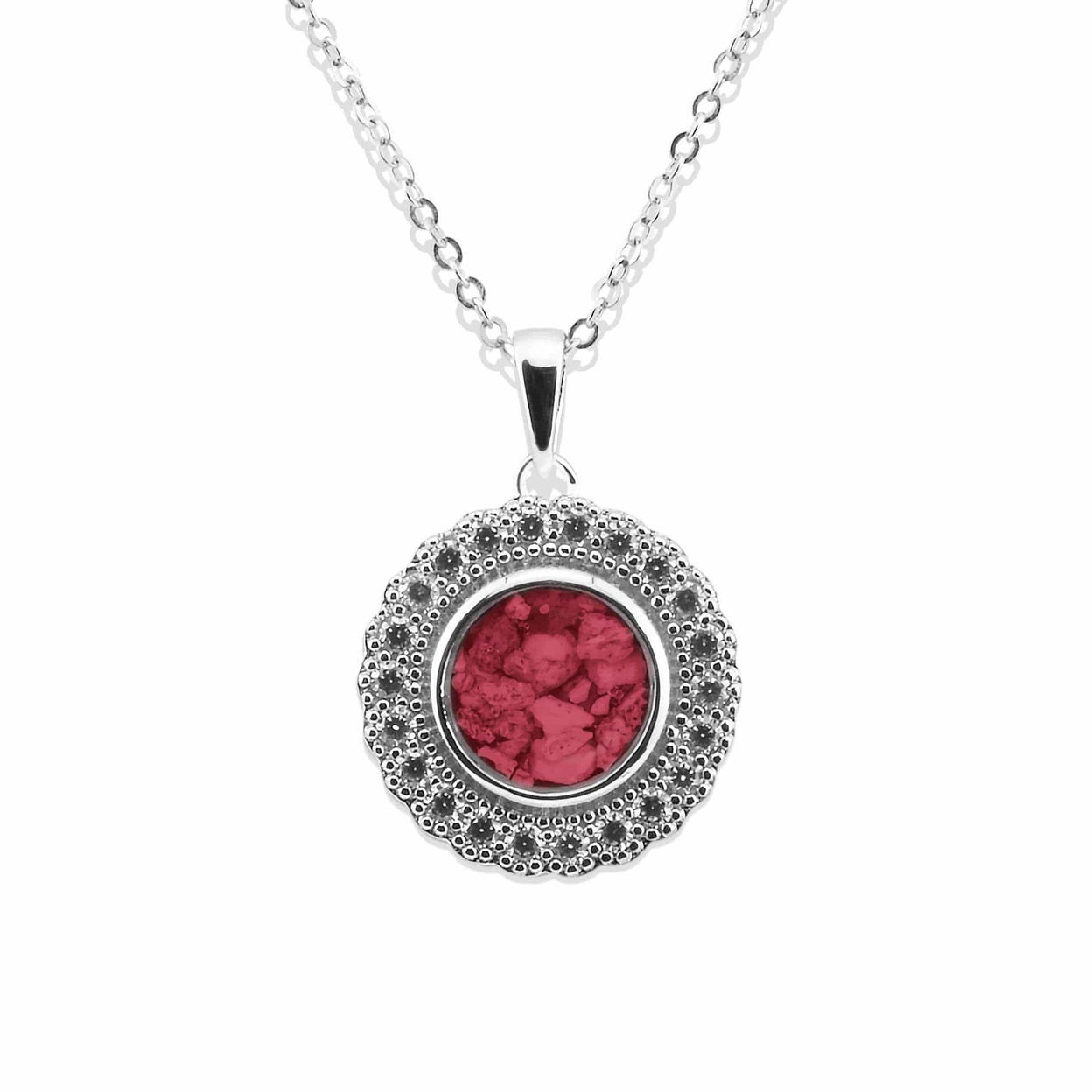 Load image into Gallery viewer, EverWith Ladies Petals Memorial Ashes Pendant with Fine Crystals