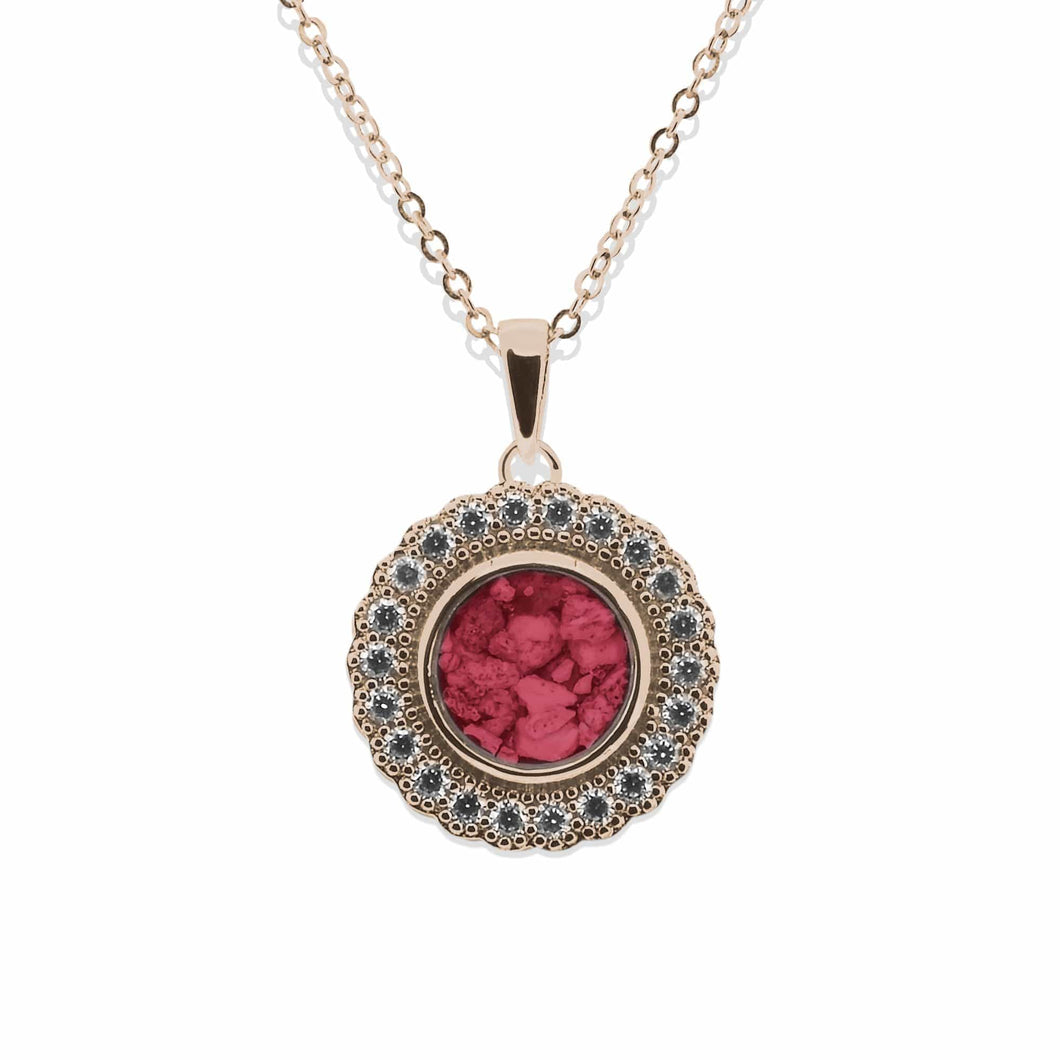 EverWith Ladies Petals Memorial Ashes Pendant with Fine Crystals