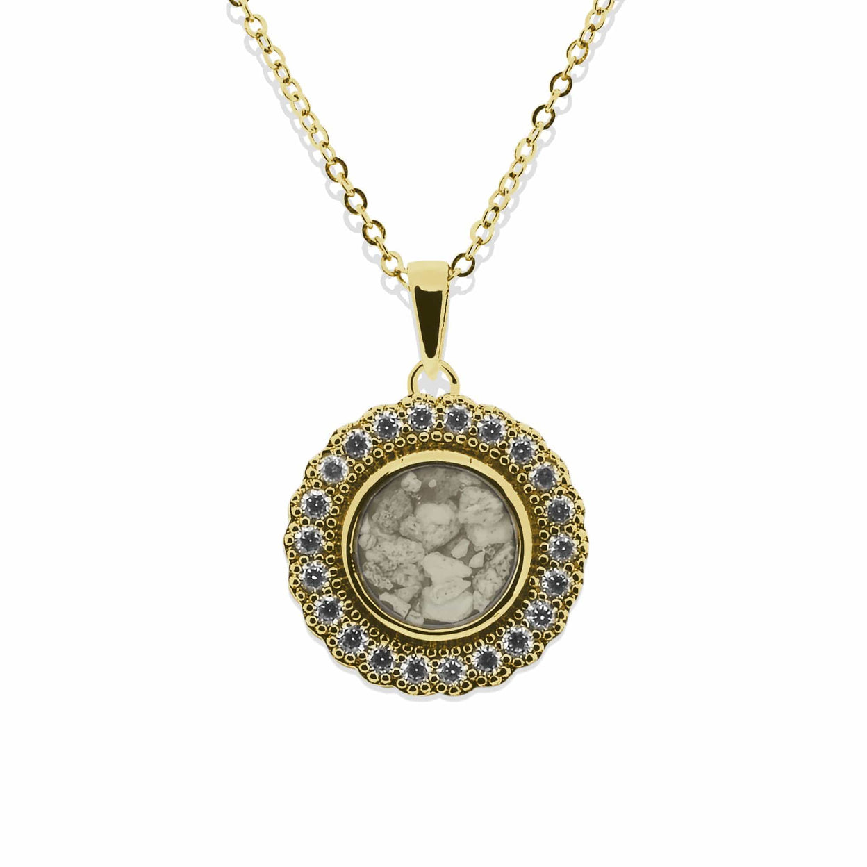 Load image into Gallery viewer, EverWith Ladies Petals Memorial Ashes Pendant with Fine Crystals