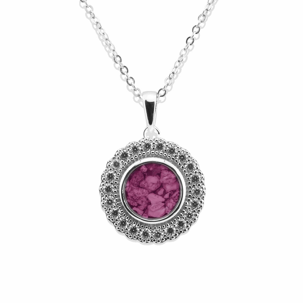 EverWith Ladies Petals Memorial Ashes Pendant with Fine Crystals