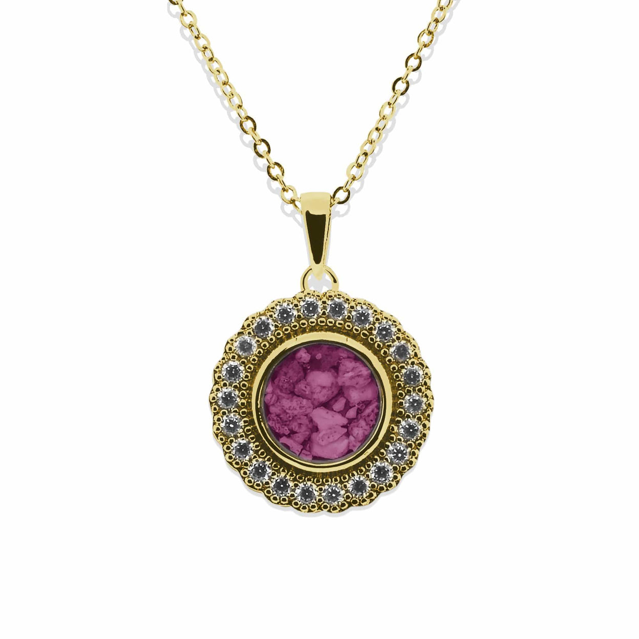 Load image into Gallery viewer, EverWith Ladies Petals Memorial Ashes Pendant with Fine Crystals