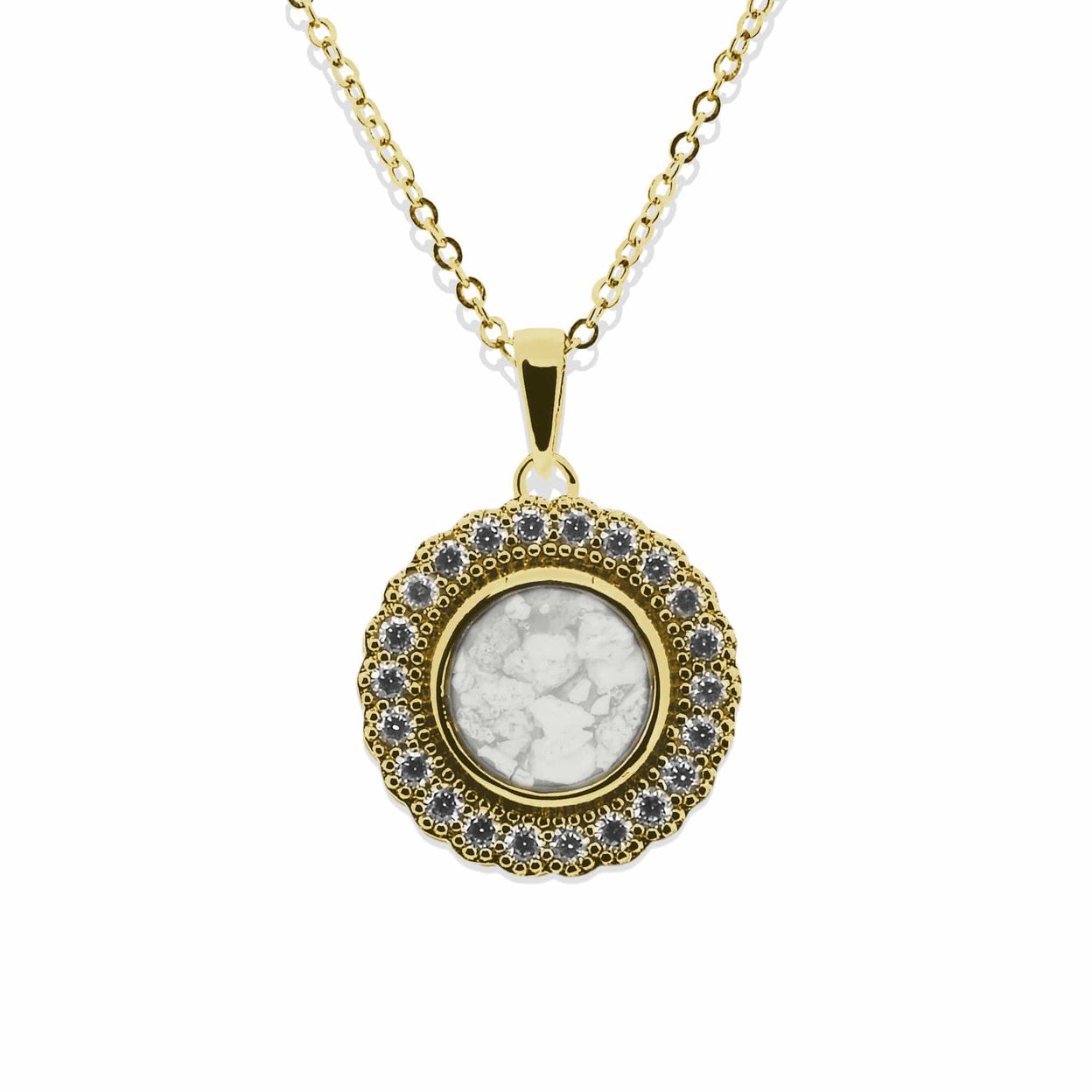 Load image into Gallery viewer, EverWith Ladies Petals Memorial Ashes Pendant with Fine Crystals