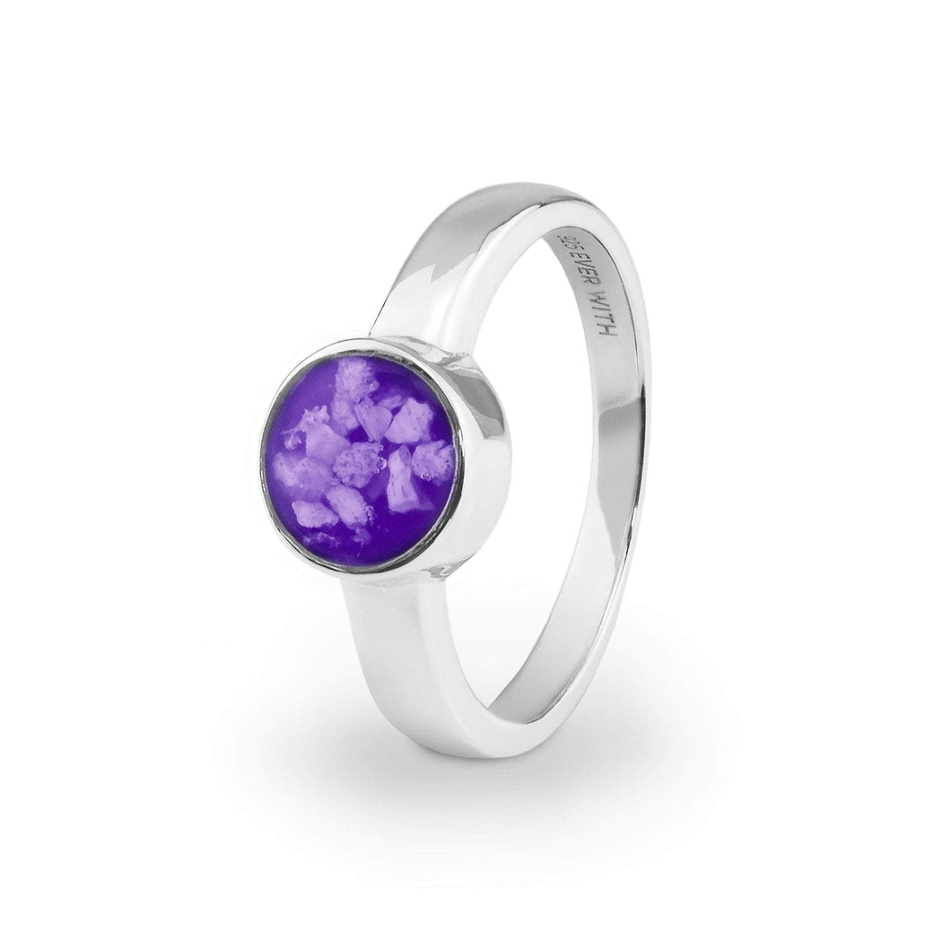 EverWith Ladies Classic Round Memorial Ashes Ring