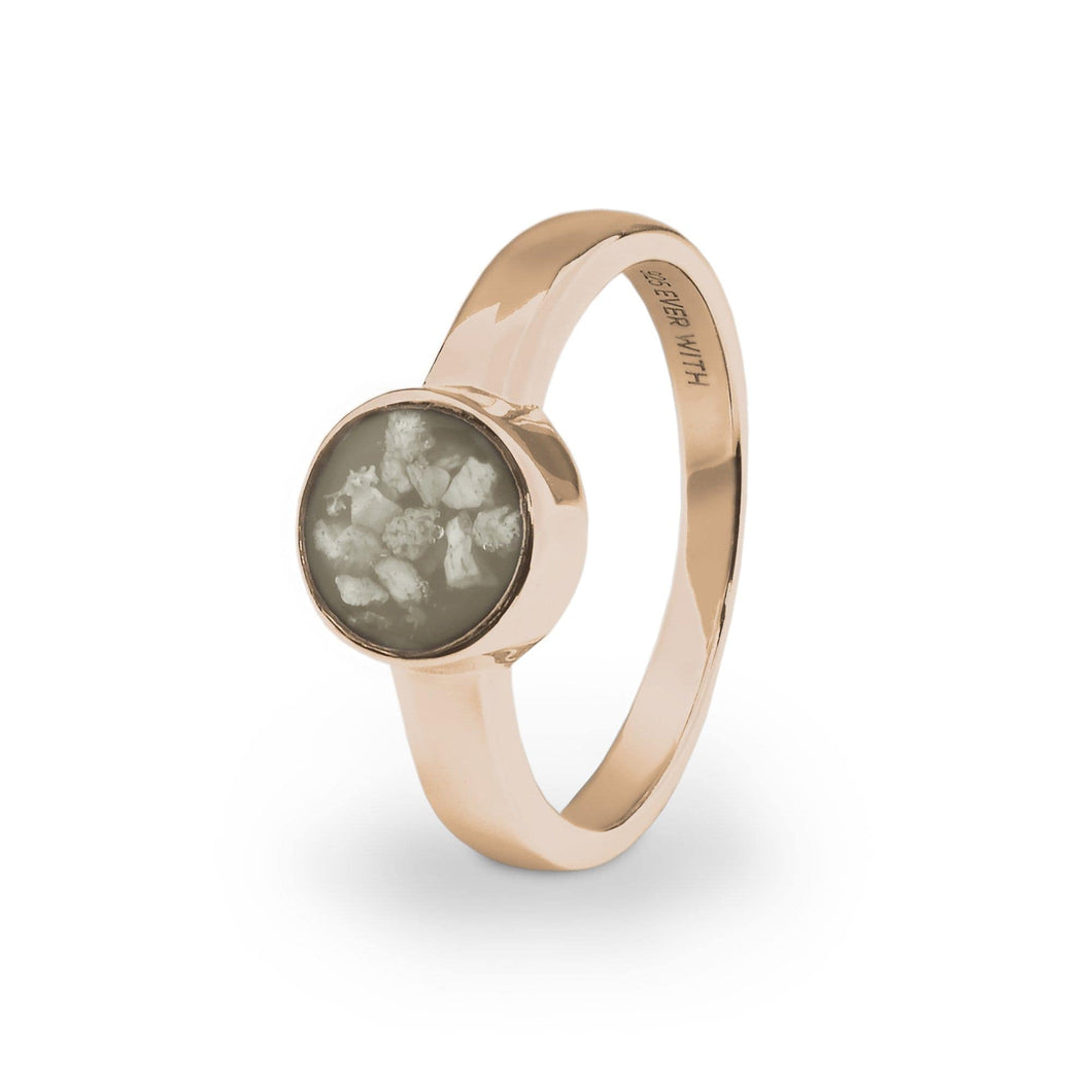 EverWith Ladies Classic Round Memorial Ashes Ring