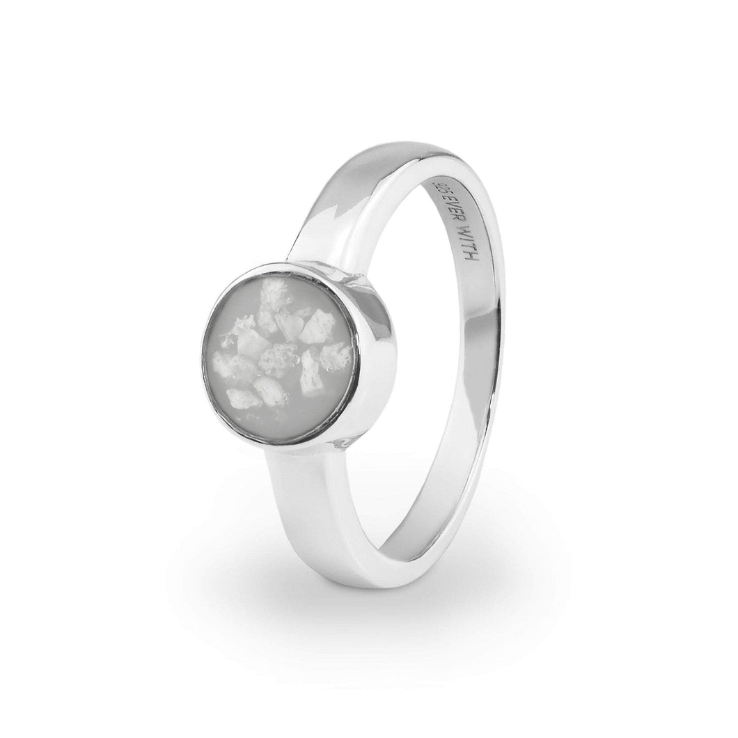 EverWith Ladies Classic Round Memorial Ashes Ring