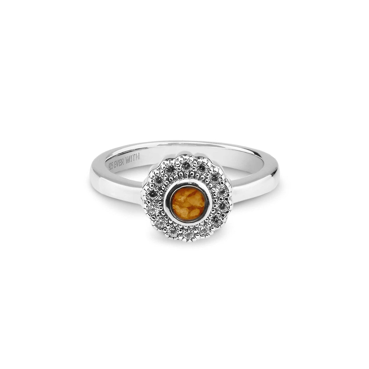 Load image into Gallery viewer, EverWith Ladies Petals Memorial Ashes Ring with Fine Crystals