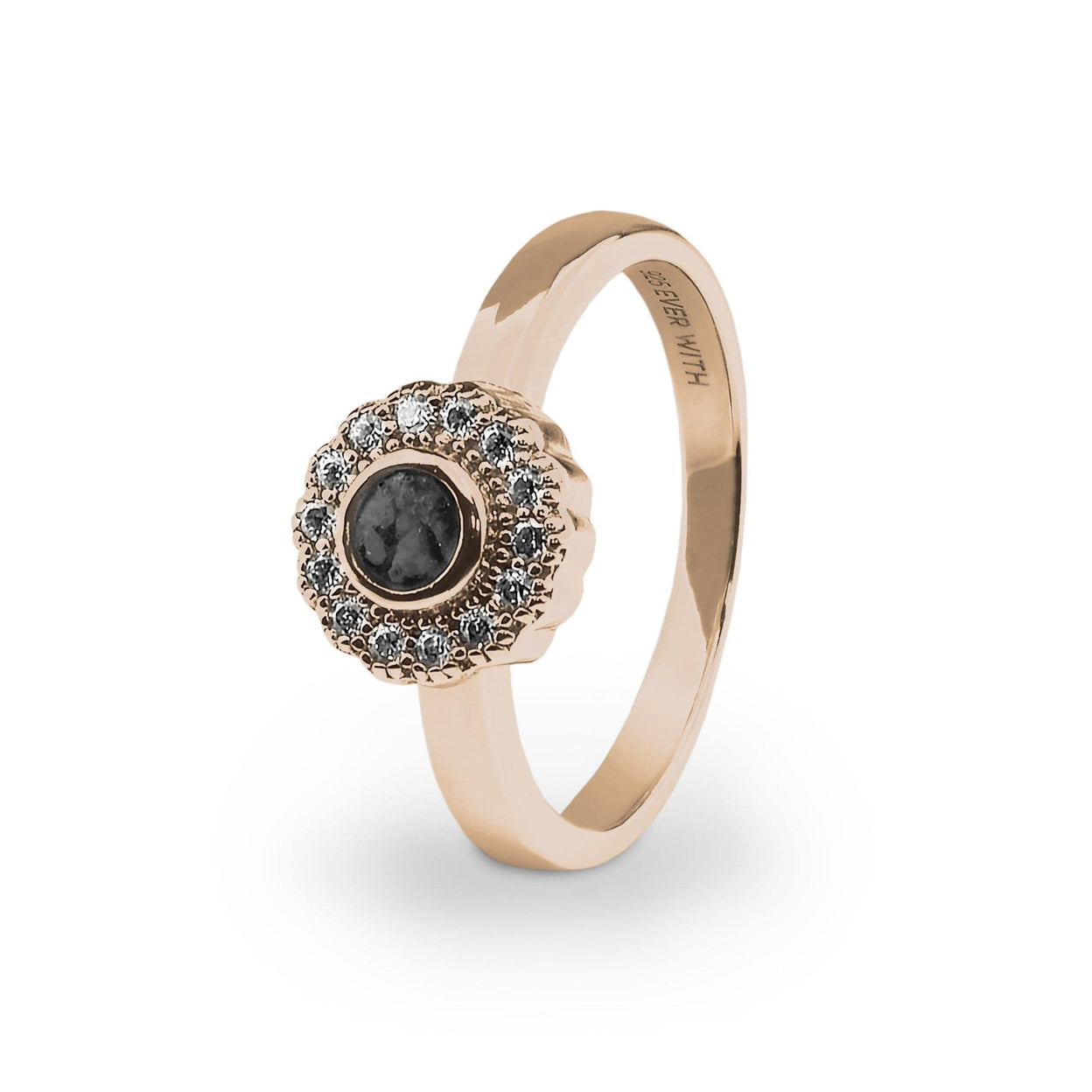 Load image into Gallery viewer, EverWith Ladies Petals Memorial Ashes Ring with Fine Crystals