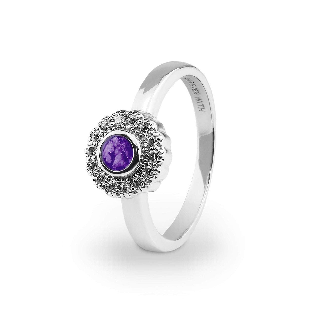 Load image into Gallery viewer, EverWith Ladies Petals Memorial Ashes Ring with Fine Crystals