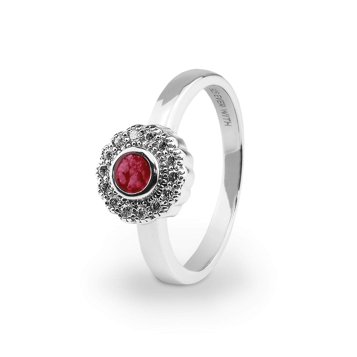 Load image into Gallery viewer, EverWith Ladies Petals Memorial Ashes Ring with Fine Crystals