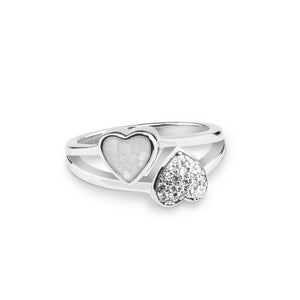 EverWith Ladies Cherish Memorial Ashes Ring with Fine Crystals