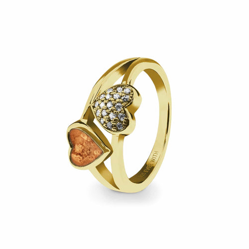 EverWith Ladies Cherish Memorial Ashes Ring with Fine Crystals