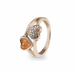 EverWith Ladies Cherish Memorial Ashes Ring with Fine Crystals