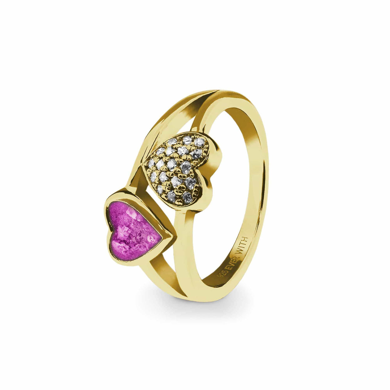 Load image into Gallery viewer, EverWith Ladies Cherish Memorial Ashes Ring with Fine Crystals