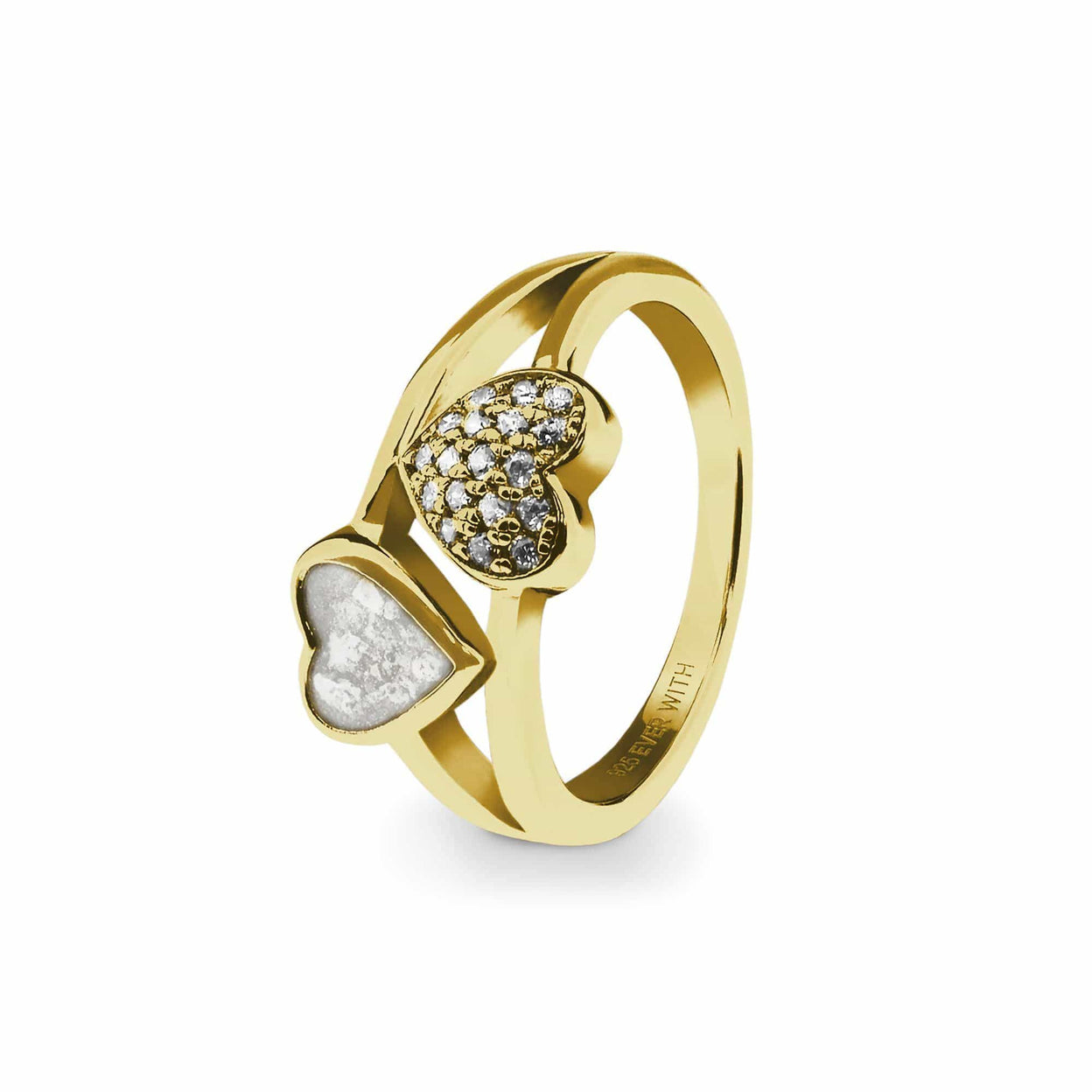 Load image into Gallery viewer, EverWith Ladies Cherish Memorial Ashes Ring with Fine Crystals