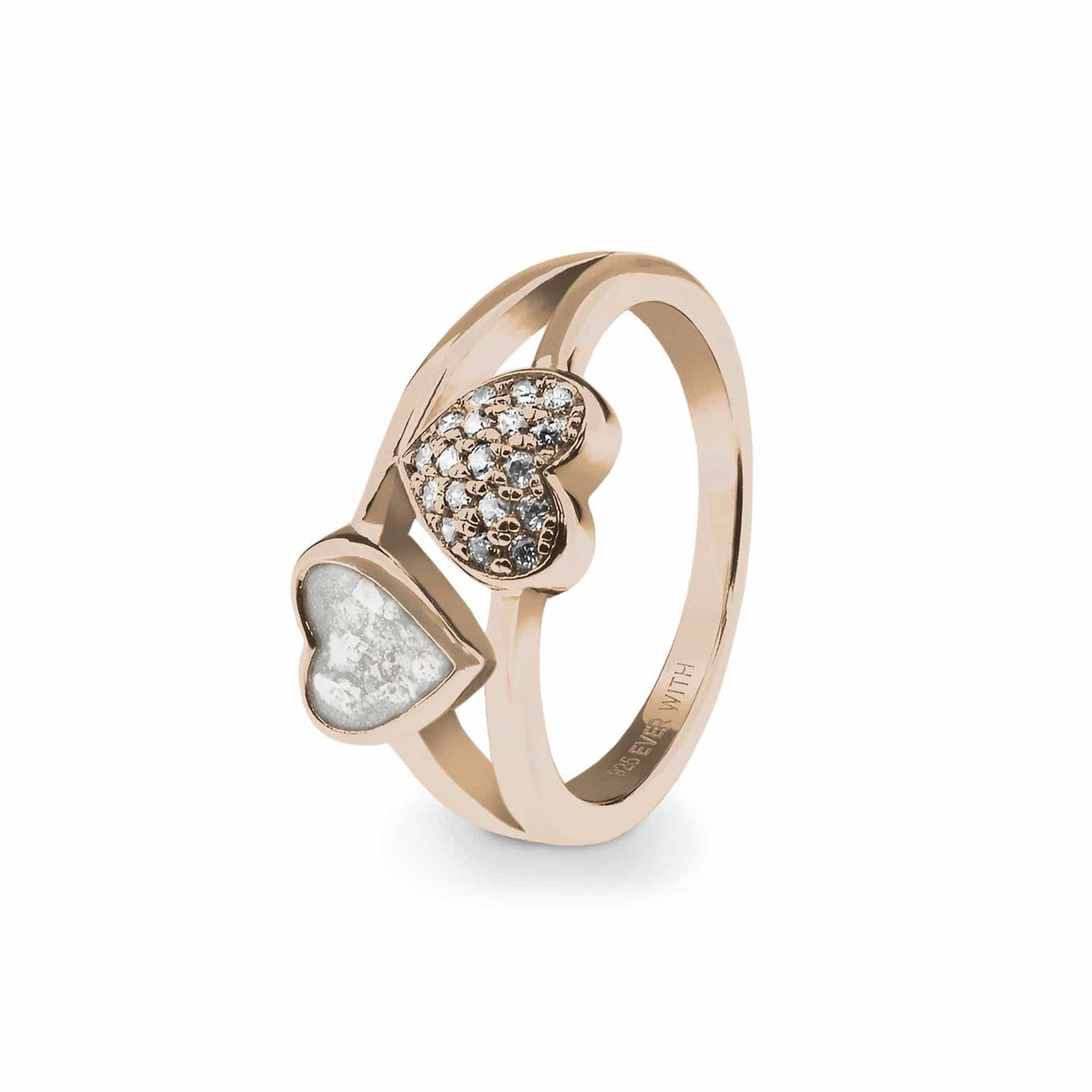 Load image into Gallery viewer, EverWith Ladies Cherish Memorial Ashes Ring with Fine Crystals