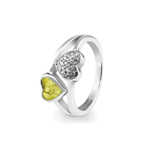 EverWith Ladies Cherish Memorial Ashes Ring with Fine Crystals