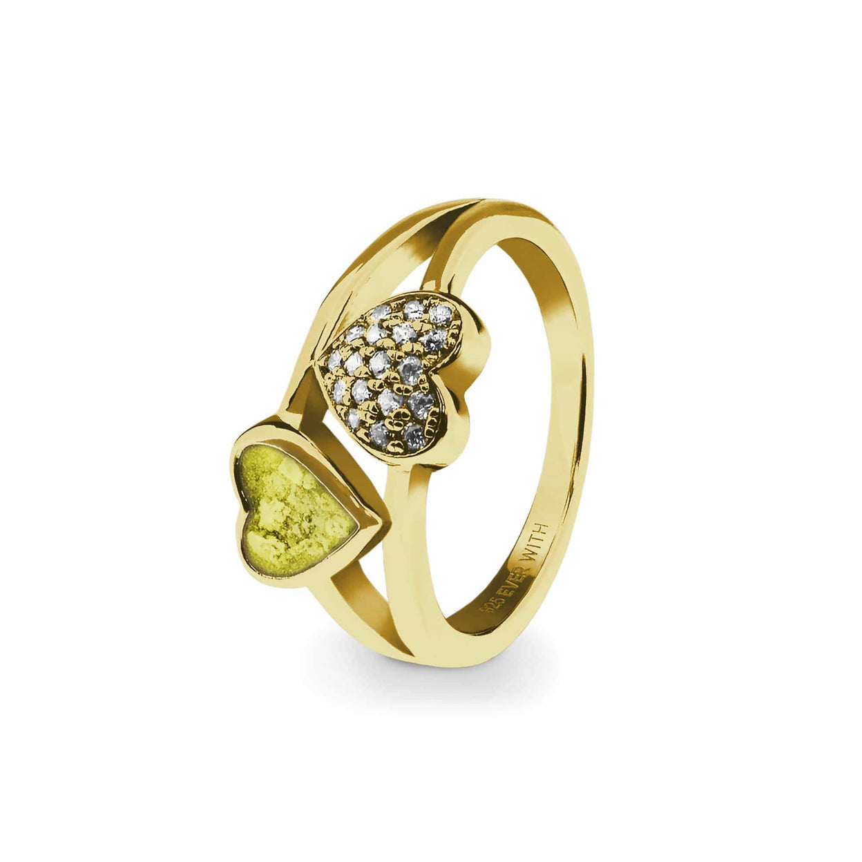 Load image into Gallery viewer, EverWith Ladies Cherish Memorial Ashes Ring with Fine Crystals