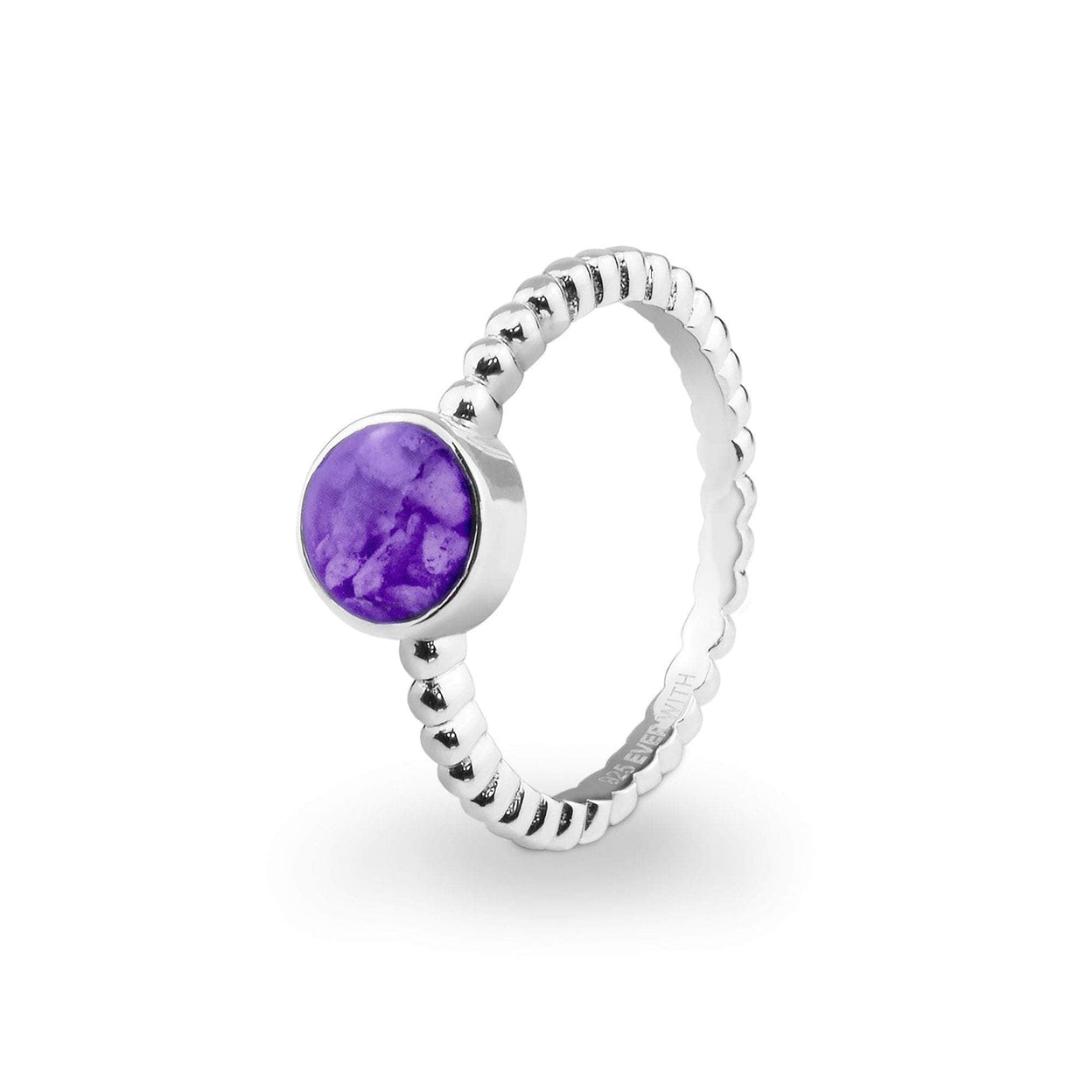 Load image into Gallery viewer, EverWith Ladies Round Bubble Band Memorial Ashes Ring