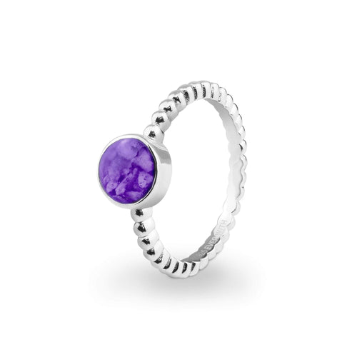 EverWith Ladies Round Bubble Band Memorial Ashes Ring