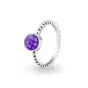 EverWith Ladies Round Bubble Band Memorial Ashes Ring