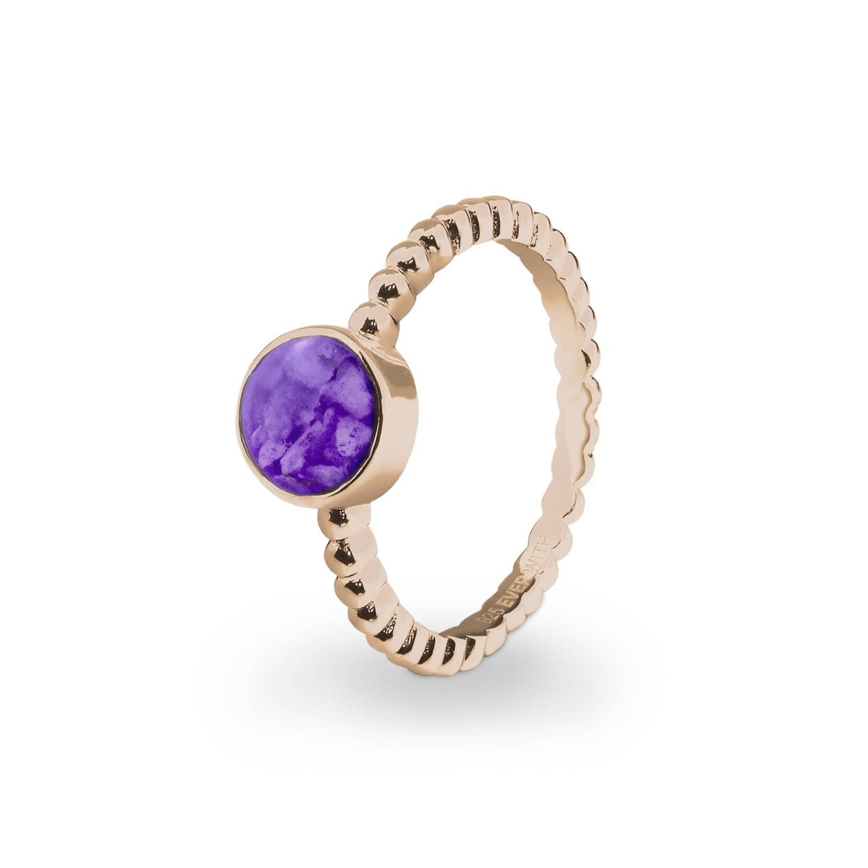 Load image into Gallery viewer, EverWith Ladies Round Bubble Band Memorial Ashes Ring