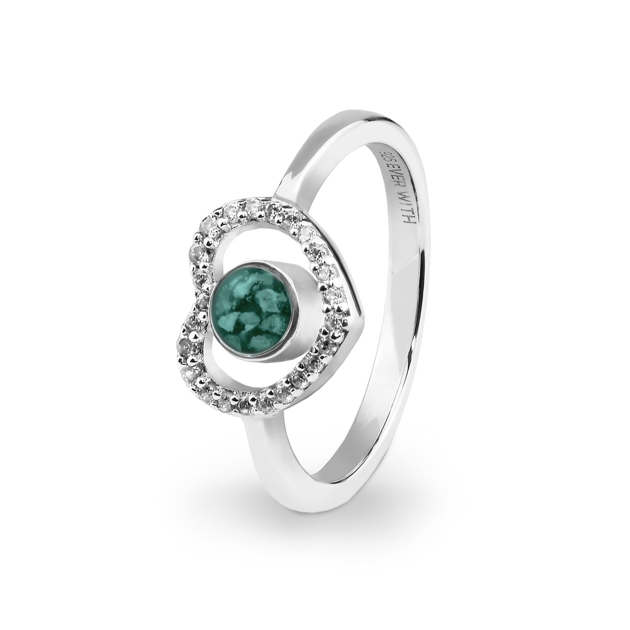 Load image into Gallery viewer, EverWith Ladies Forever Memorial Ashes Ring with Fine Crystals