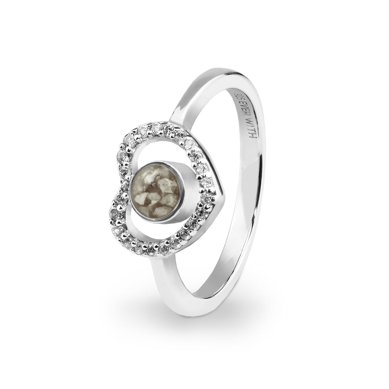 Load image into Gallery viewer, EverWith Ladies Forever Memorial Ashes Ring with Fine Crystals