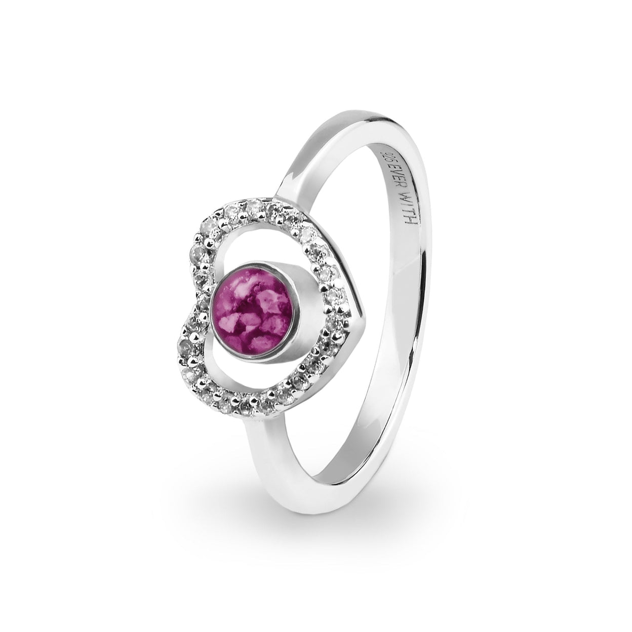 Load image into Gallery viewer, EverWith Ladies Forever Memorial Ashes Ring with Fine Crystals