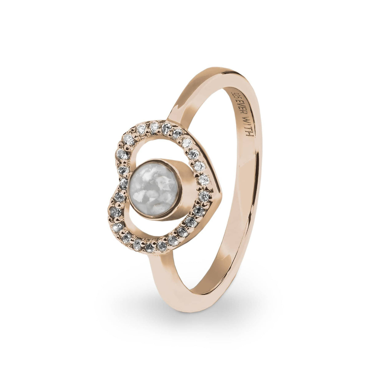 Load image into Gallery viewer, EverWith Ladies Forever Memorial Ashes Ring with Fine Crystals