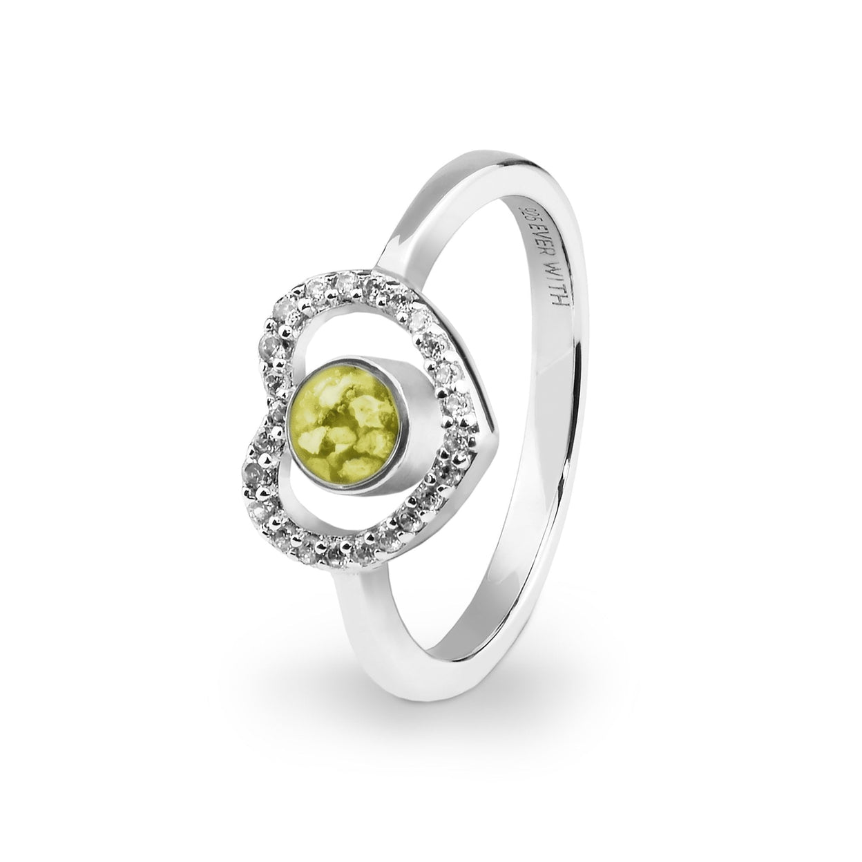 Load image into Gallery viewer, EverWith Ladies Forever Memorial Ashes Ring with Fine Crystals