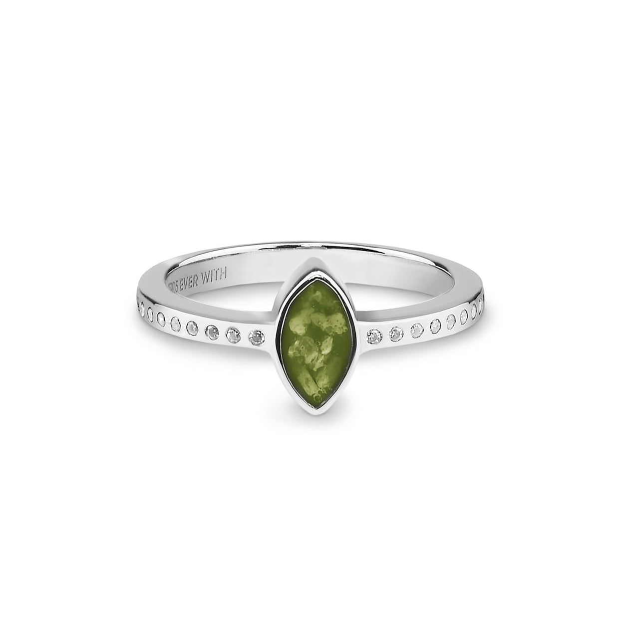 Load image into Gallery viewer, EverWith Ladies Deco Memorial Ashes Ring with Fine Crystals