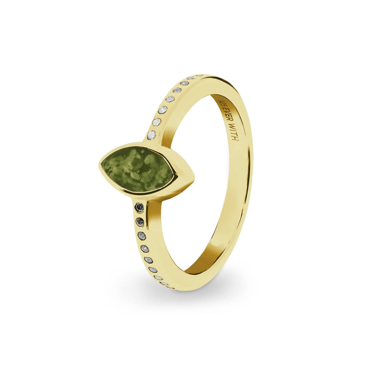 Load image into Gallery viewer, EverWith Ladies Deco Memorial Ashes Ring with Fine Crystals