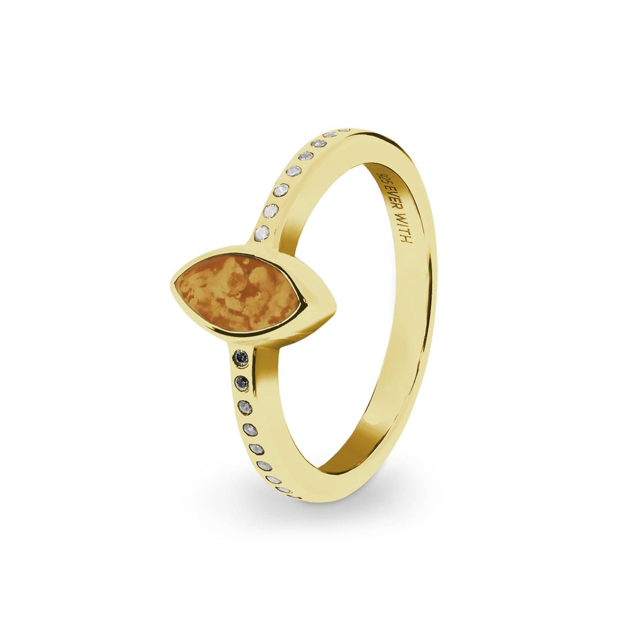 Load image into Gallery viewer, EverWith Ladies Deco Memorial Ashes Ring with Fine Crystals