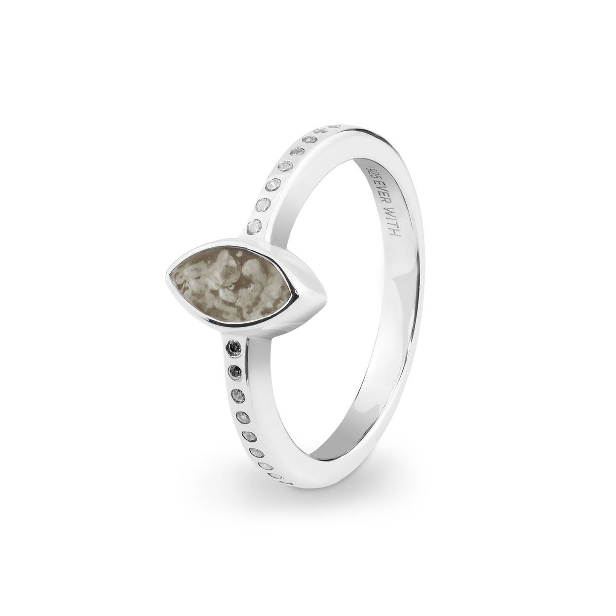 Load image into Gallery viewer, EverWith Ladies Deco Memorial Ashes Ring with Fine Crystals