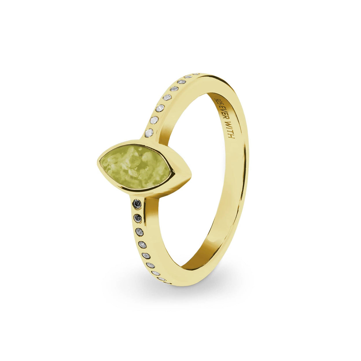 Load image into Gallery viewer, EverWith Ladies Deco Memorial Ashes Ring with Fine Crystals