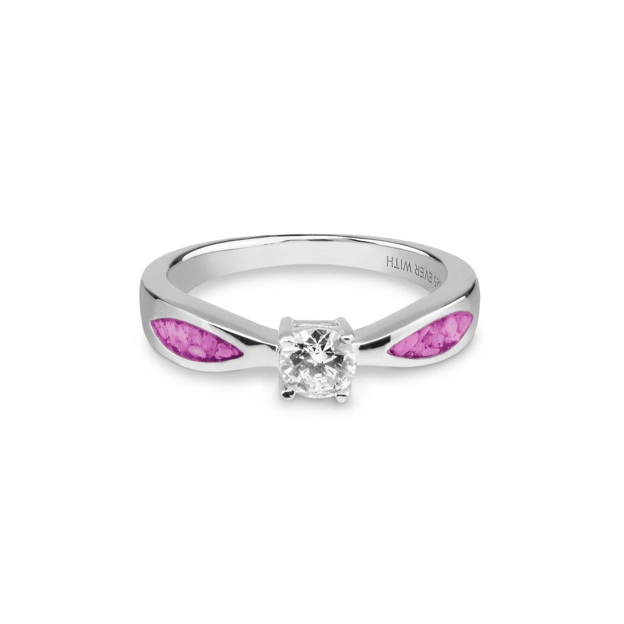 Load image into Gallery viewer, EverWith Ladies Solitaire Memorial Ashes Ring with Fine Crystals