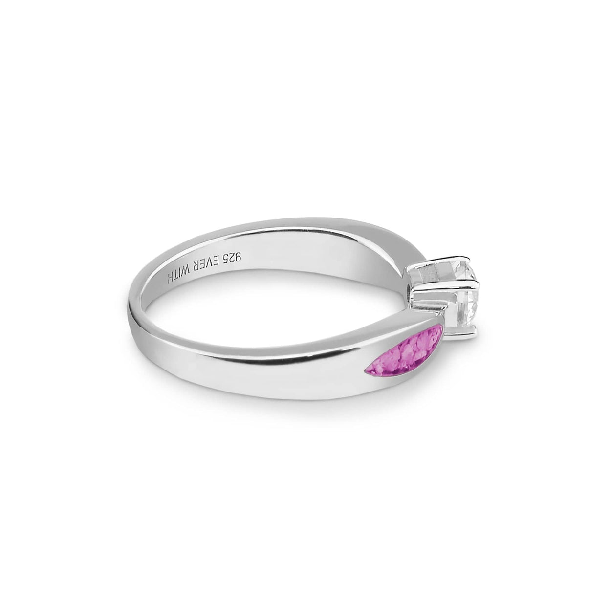 Load image into Gallery viewer, EverWith Ladies Solitaire Memorial Ashes Ring with Fine Crystals