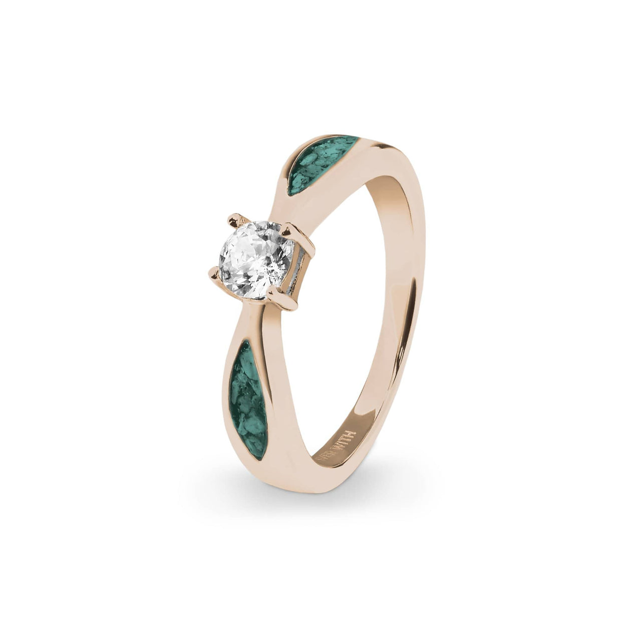 Load image into Gallery viewer, EverWith Ladies Solitaire Memorial Ashes Ring with Fine Crystals