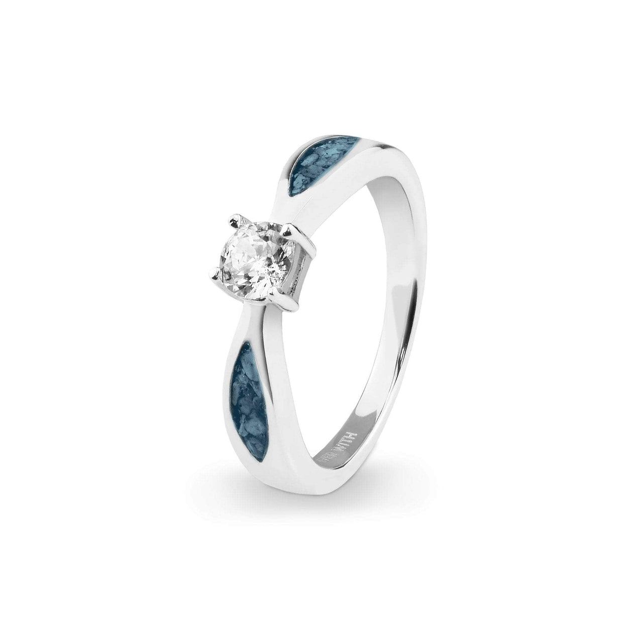 Load image into Gallery viewer, EverWith Ladies Solitaire Memorial Ashes Ring with Fine Crystals