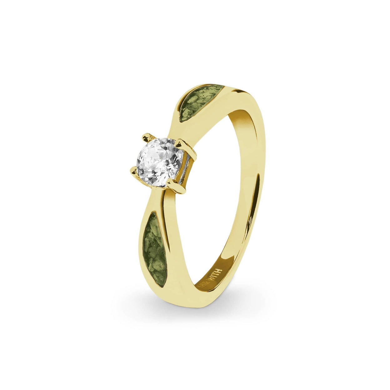 Load image into Gallery viewer, EverWith Ladies Solitaire Memorial Ashes Ring with Fine Crystals