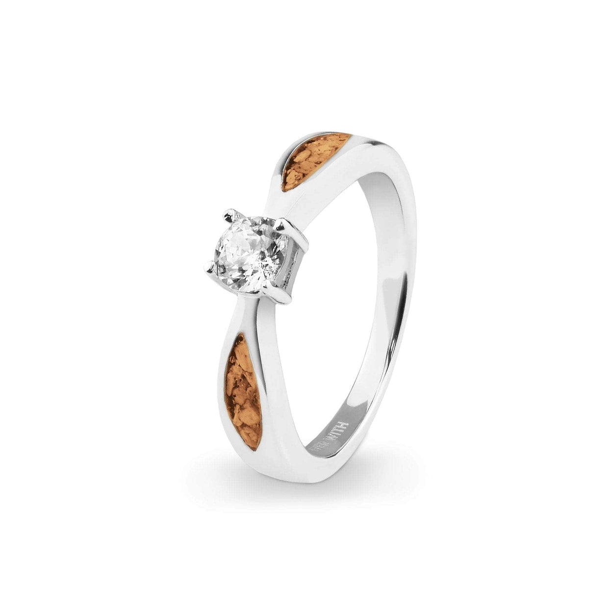 Load image into Gallery viewer, EverWith Ladies Solitaire Memorial Ashes Ring with Fine Crystals