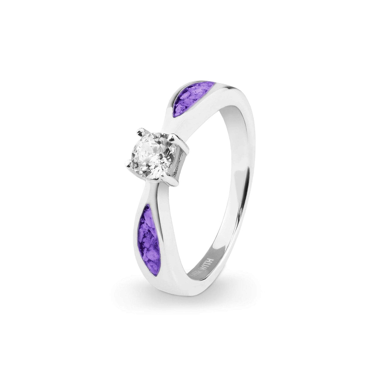 Load image into Gallery viewer, EverWith Ladies Solitaire Memorial Ashes Ring with Fine Crystals