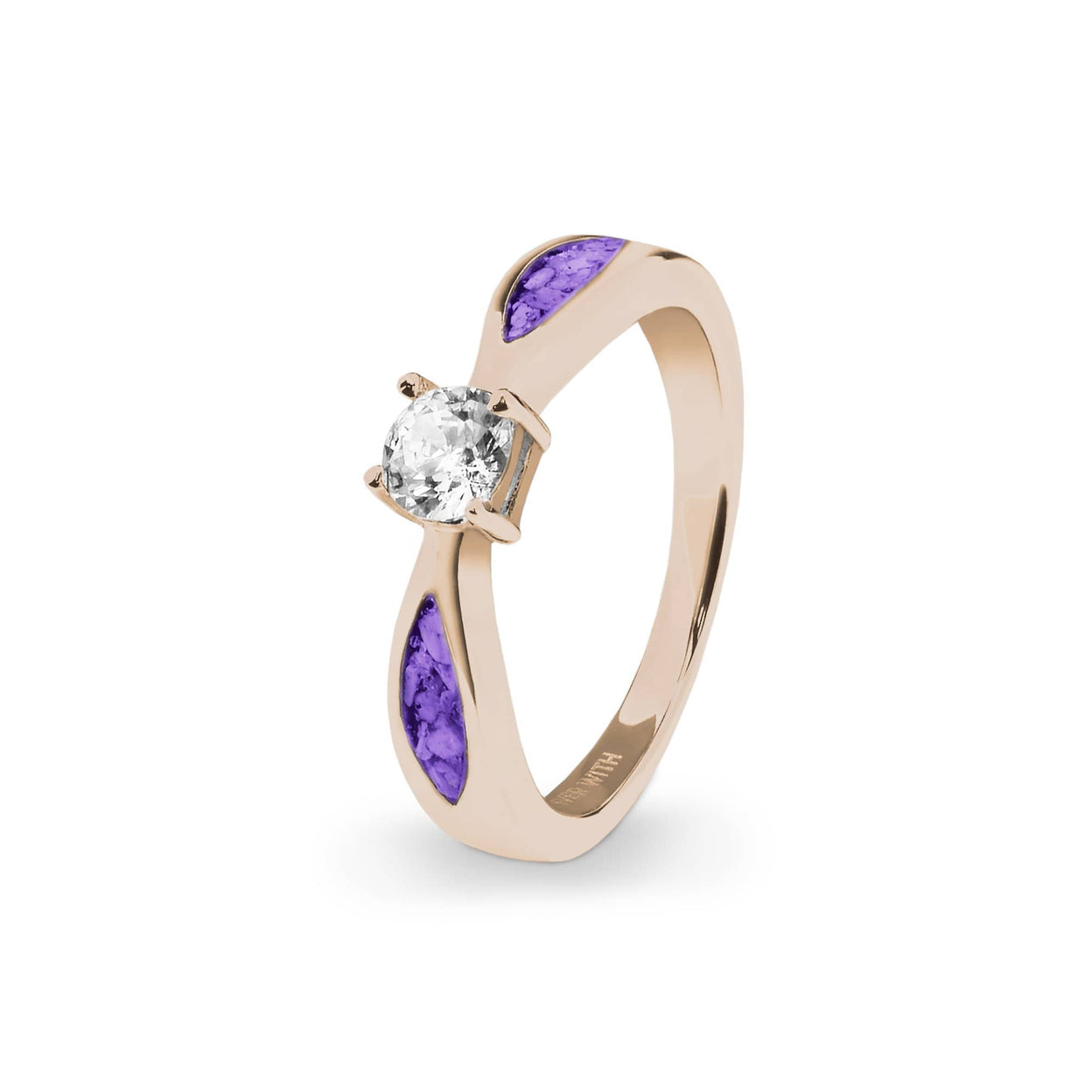 Load image into Gallery viewer, EverWith Ladies Solitaire Memorial Ashes Ring with Fine Crystals