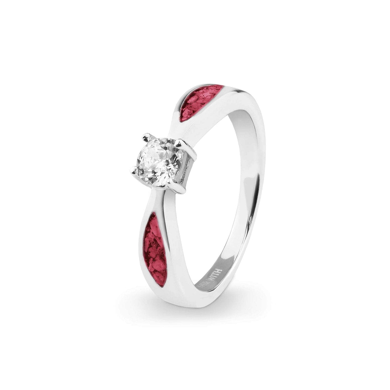 Load image into Gallery viewer, EverWith Ladies Solitaire Memorial Ashes Ring with Fine Crystals